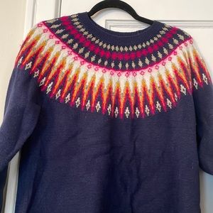 Fair isle sweater with a fun sparkle
